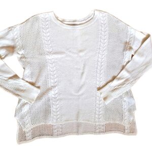 M Cotton/Wool Blend Beach Open Knit Sweater American Eagle Outfitters